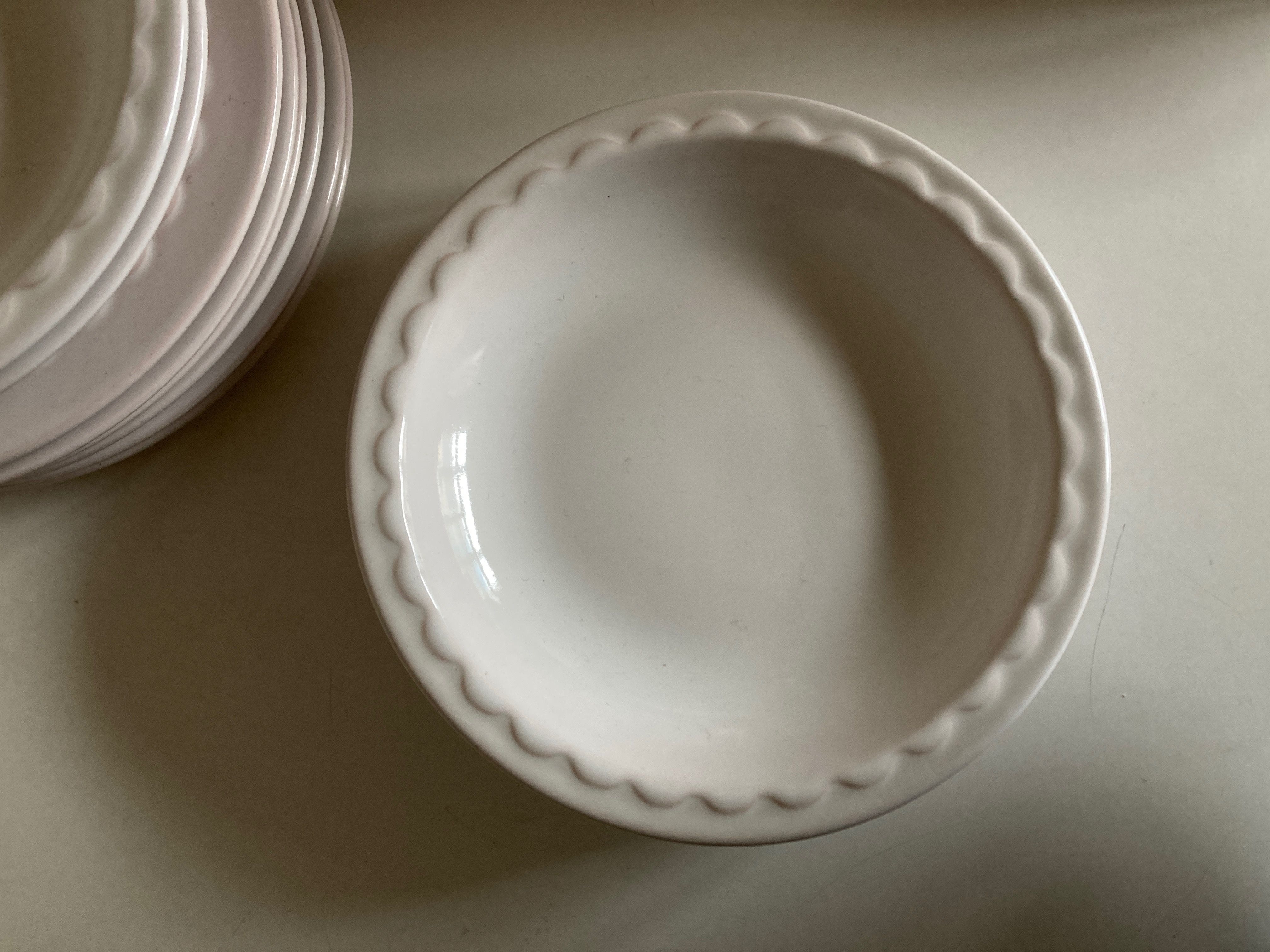 Set of 11 dessert plates and glazed earth cap 1970 by Pierre Motton for Gien