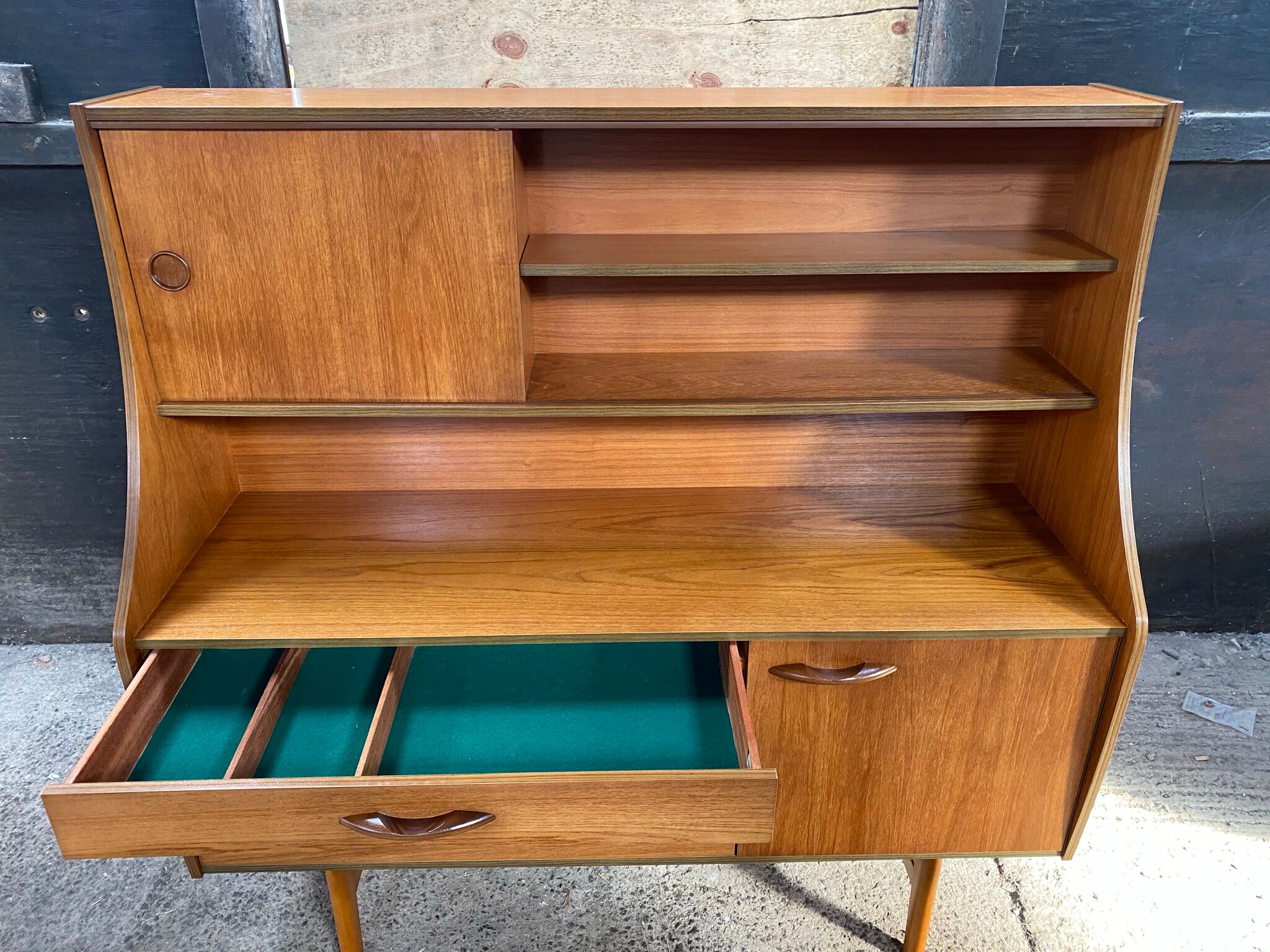 Vintage 1960s Avalon Teak Sideboard - Highboard - Drink Cabinet - Mid-century