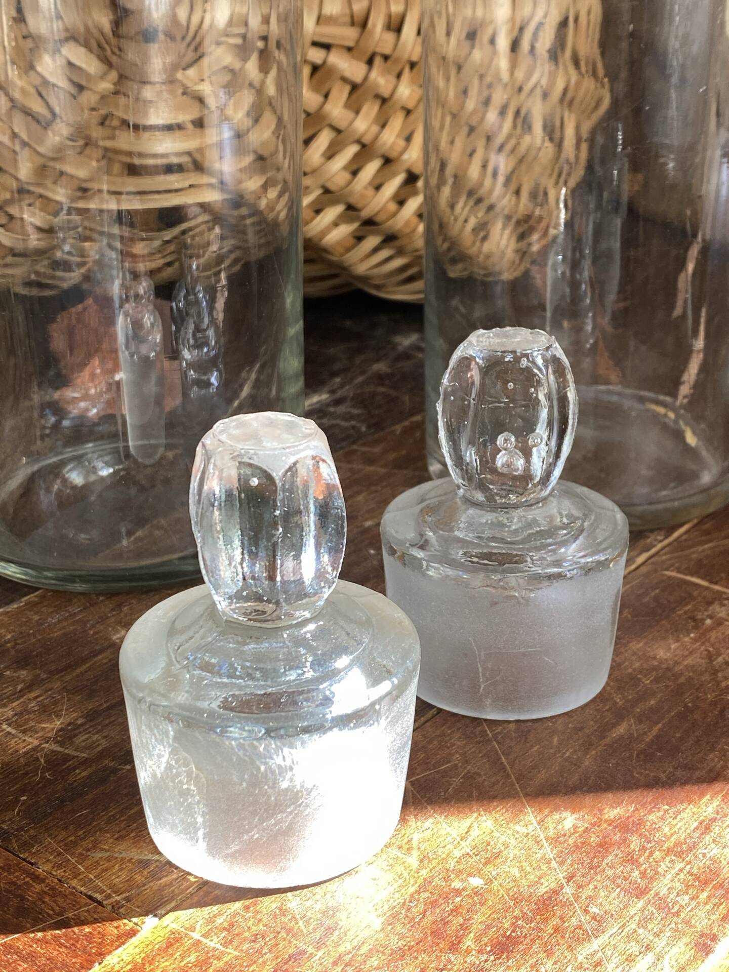 Bouteilles  en verre soufflé