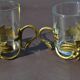 2 cups/art deco tea glasses