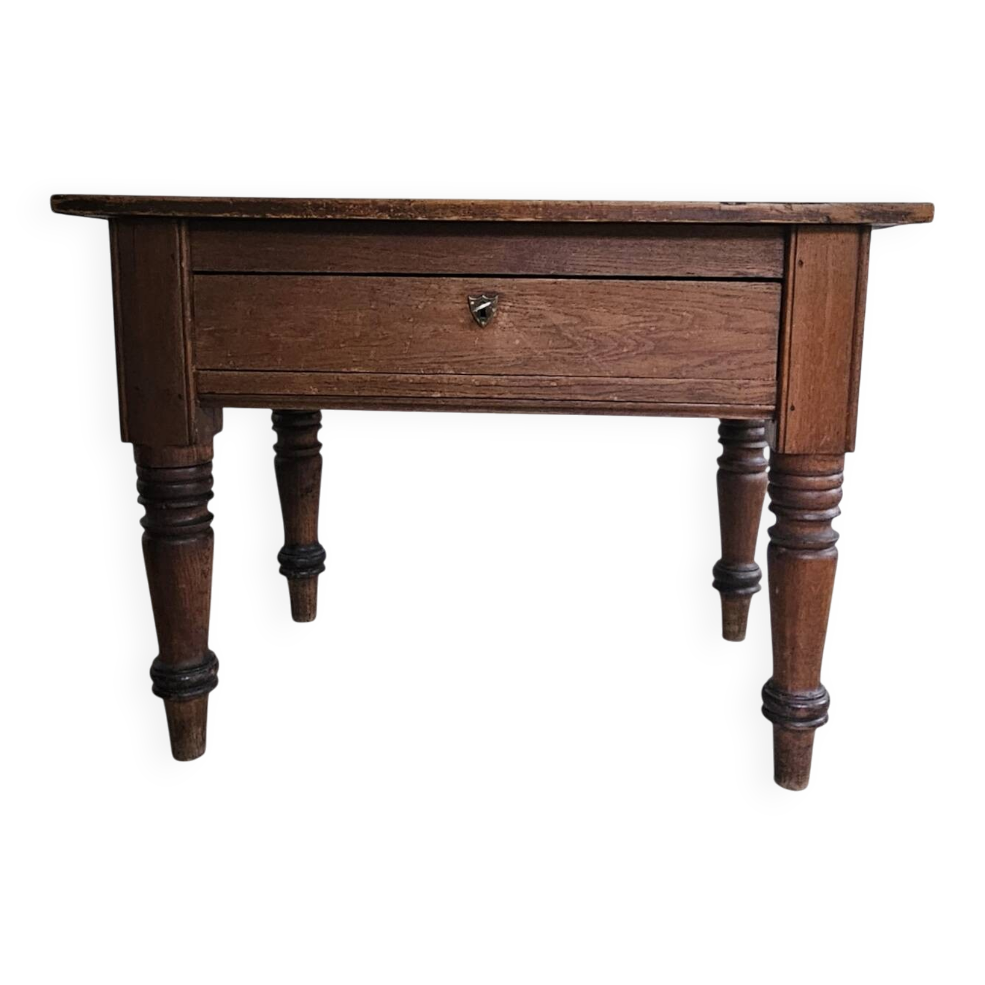 Table de travail française rustique antique de ferme, îlot Louis Philippe