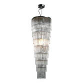 Vintage transparent glass pendant, Italian design, 1990s.