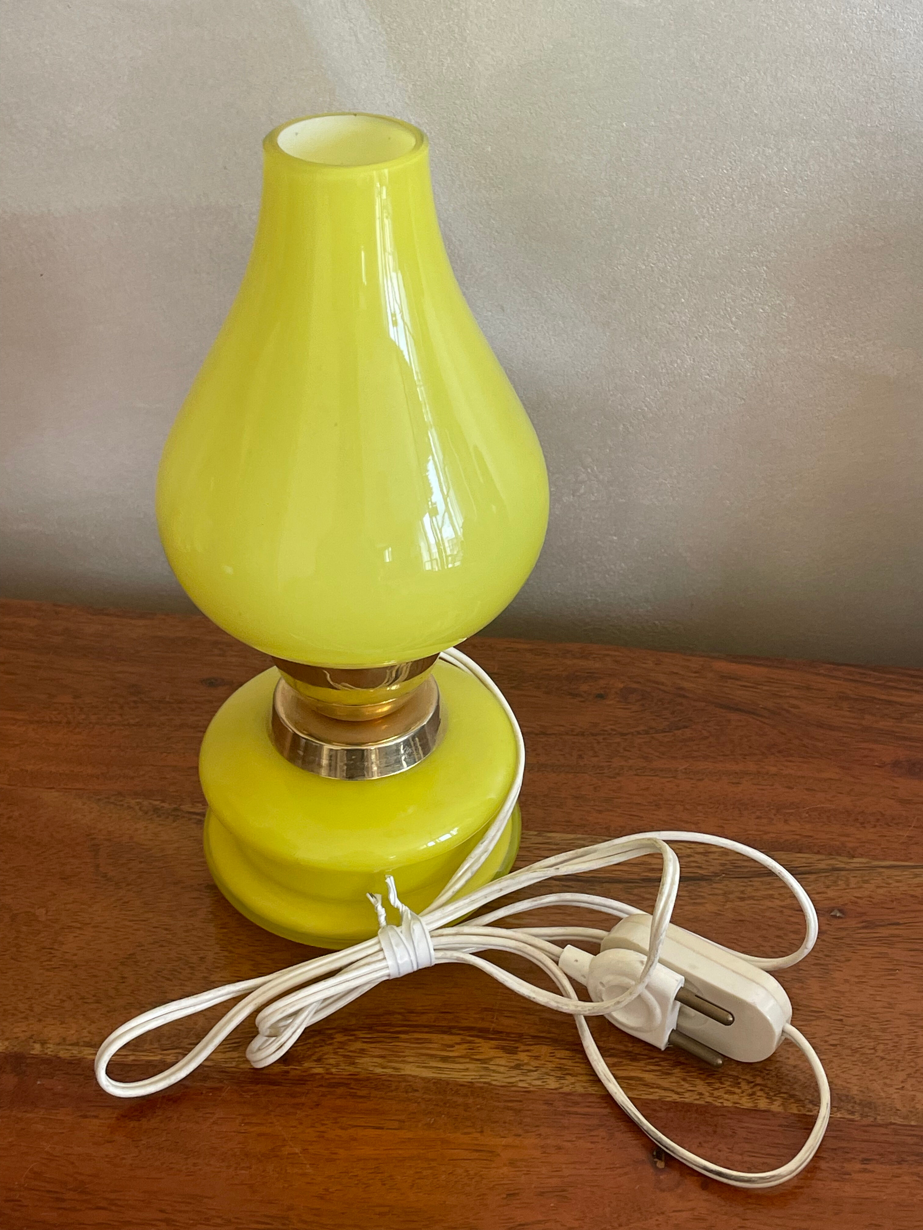 Yellow glass lamp