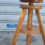 Solid wood screw workshop stool