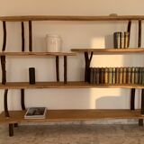 Shelf in solid cherry and chestnut