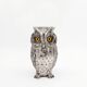 Vintage Silver Plastic Owl Ice Bucket - 1970's