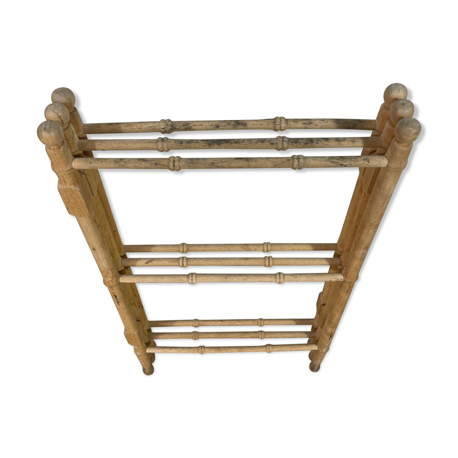 Old wooden towel rack