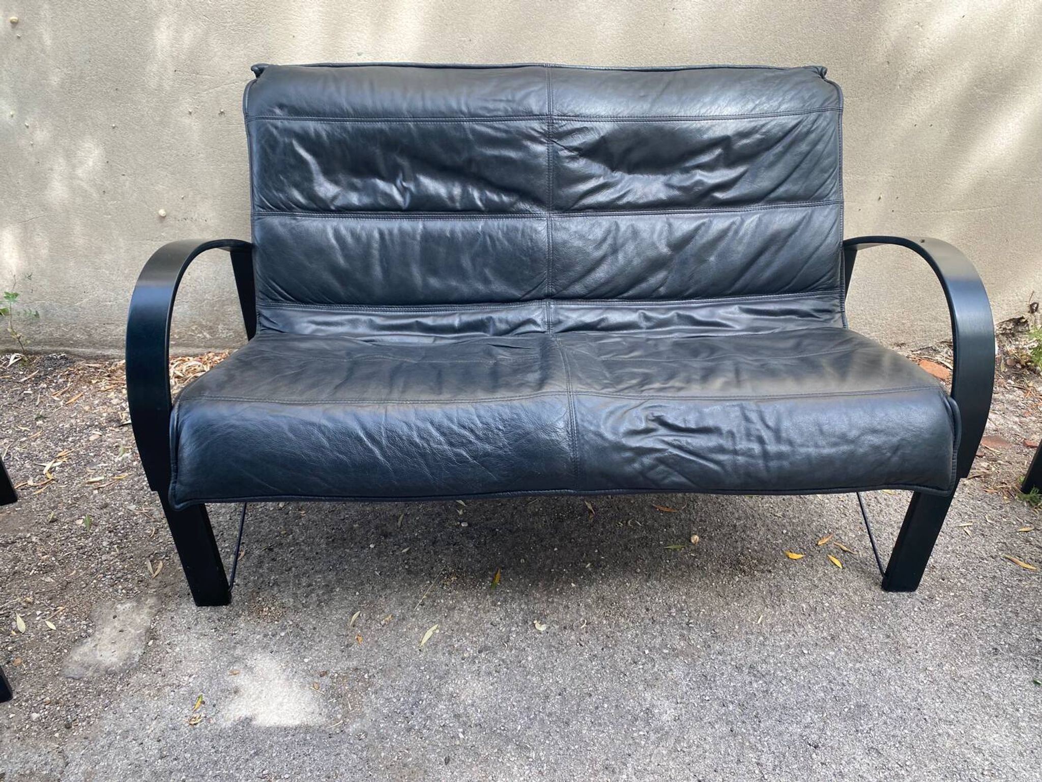 Sofa and pair of armchairs "Model Polhem" by Swedish designer Tod Bjorklund for Ikea 1980.