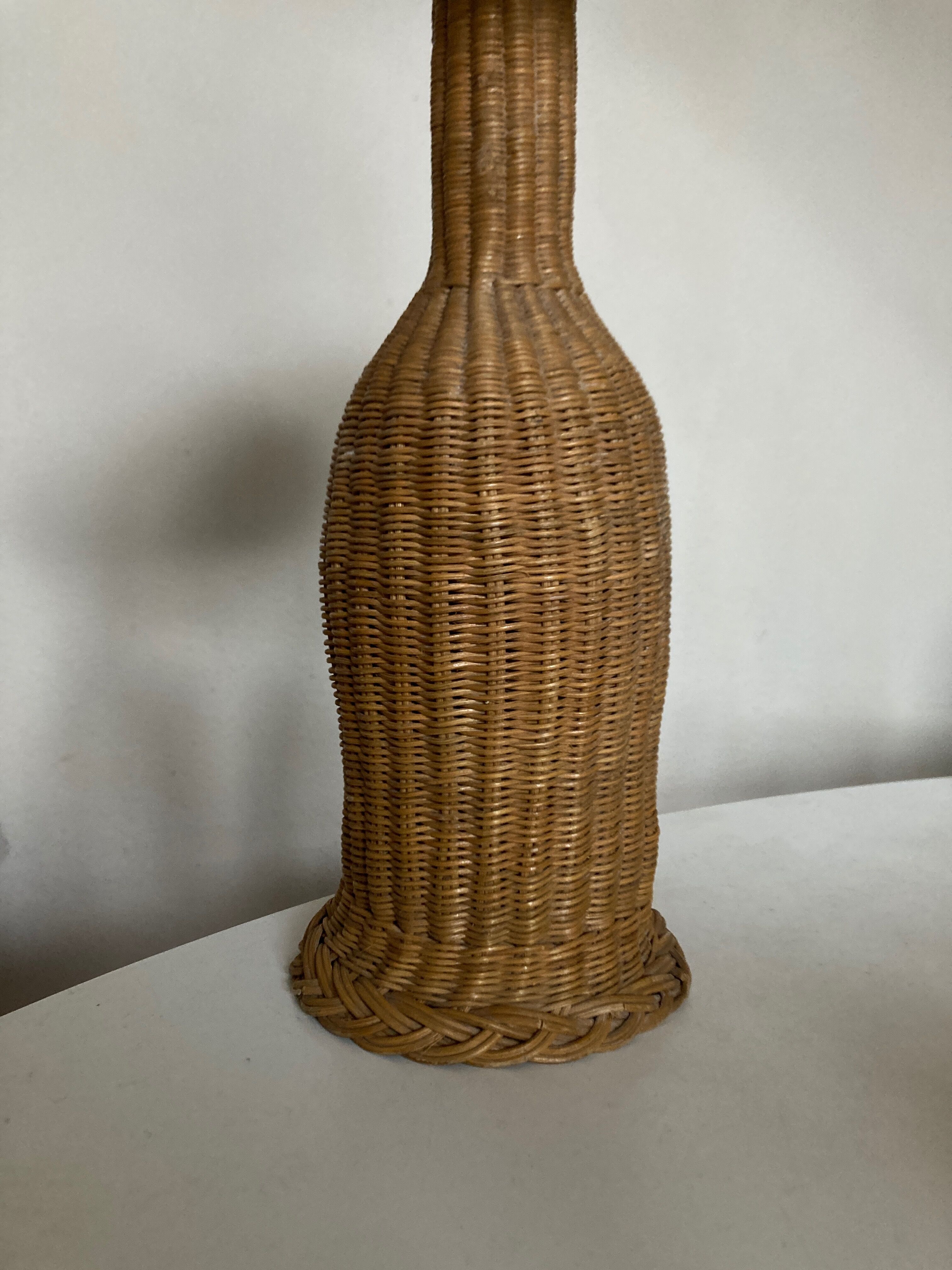 Cabanon Marseille 1950 wicker lamp from basket weavers