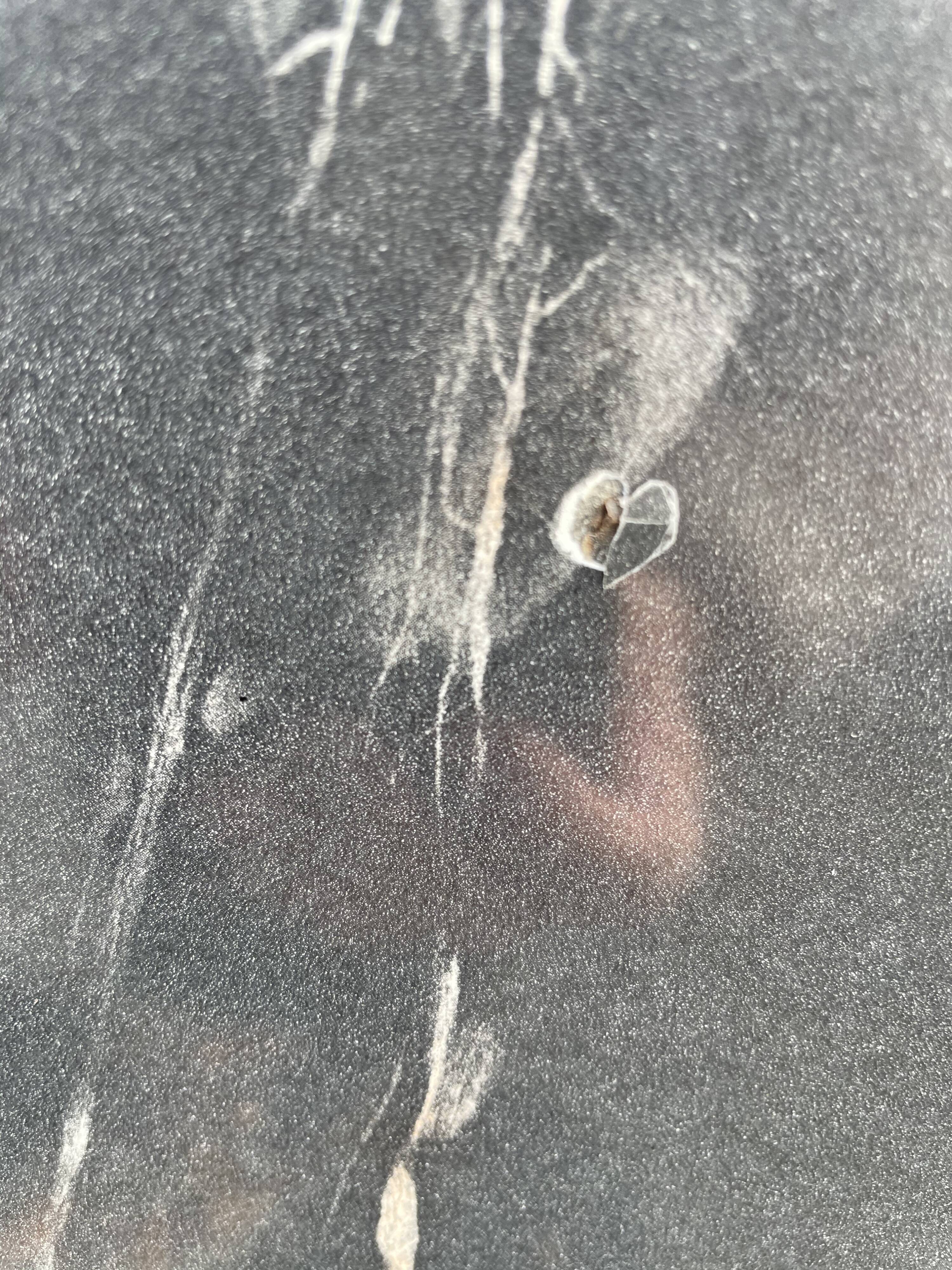 Black marbled formica chairs