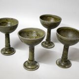 Series of 4 stoneware cups, 1970