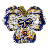 Desvres earthenware wall vase - Three Leaf Clover - period: 20th Century