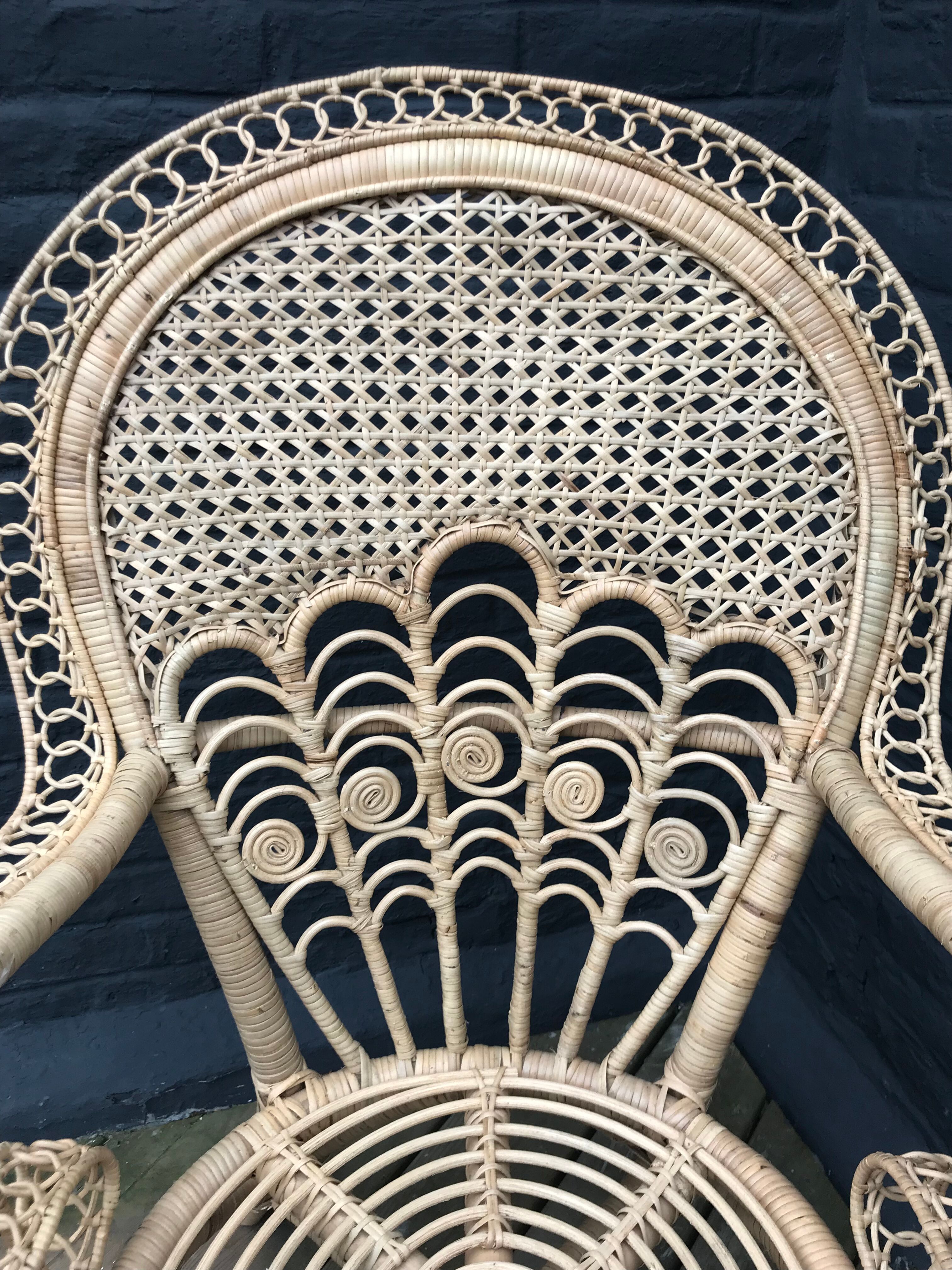 Armchair in rattan spirit "Emanuelle".