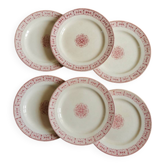 Assiettes plates anciennes terre de fer, Moscovite