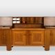 Silvio Coppola, for Bernini. Walnut enfilade with gradin. 1960s.
