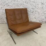 Scandinavian gold leather fireside chair, BO-561 by Preben Fabricius & Jørgen Kastholm