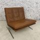 Scandinavian gold leather fireside chair, BO-561 by Preben Fabricius & Jørgen Kastholm