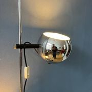 Chrome ball floor lamp Herda Mid-Century 1970s