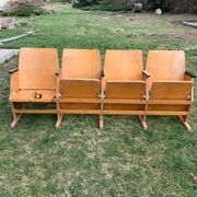 Mid-Century Hungarian Four-Seater Cinema Bench, 1950s
