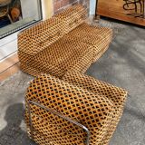 Sofa with 3 modules convertible into a bed of the 70s