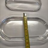 Vintage moulded glass butter