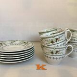Six Royal Doulton Provencal cups and saucers