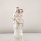 Statuette of the Virgin and Child in porcelain Old Brussels XIX and its niche