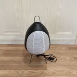 Black lamp "Paper and metal design".