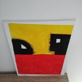 Signed abstract painting