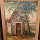 Landscape tableau of the countryside, canvas mounted on panel, signed.