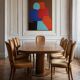 Peinture figurative minimaliste " A hug" 100x81cm