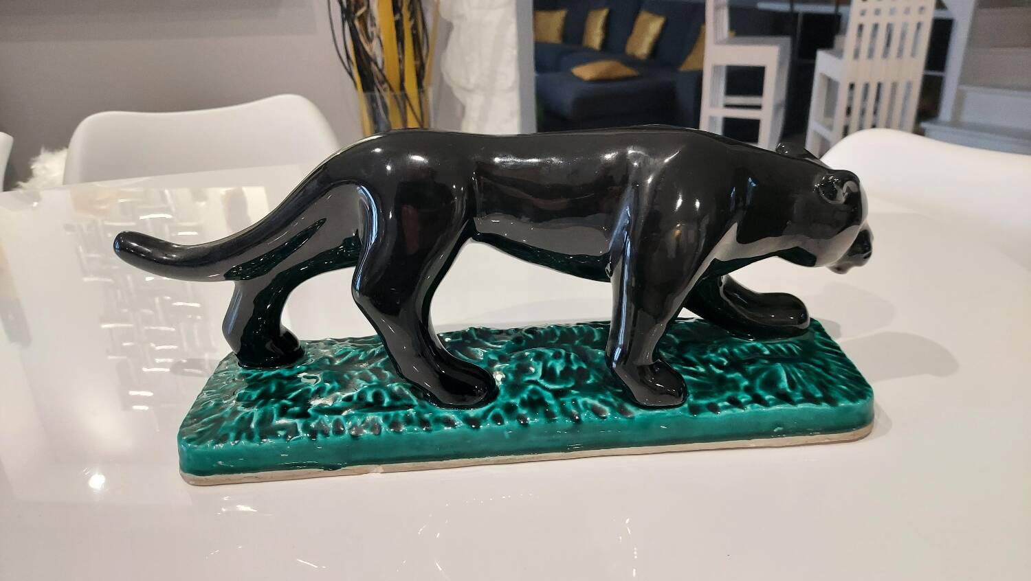 Ceramic Panther Vallauris art deco 1930