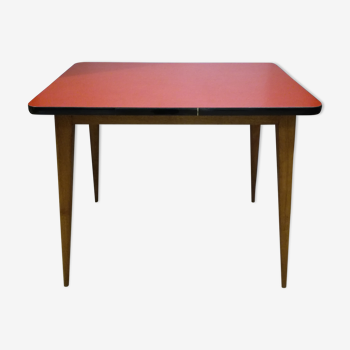 Red formica table