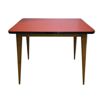 Red formica table
