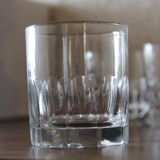 4 verres à whisky en cristal taillé
