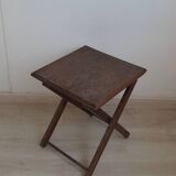 Folding wooden stool