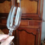 6 crystal glass stemware