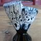 Vase double en céramique émaillée vintage