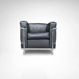 LC2 armchair and ottoman by Le Corbusier et al. for Cassina 1990s