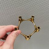 Solid brass candlestick designed by Jens Harald Quistgaard (JHQ) 1960s