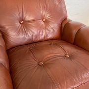 Vintage Danish mid-century Svend Skipper leather club chair 1970s