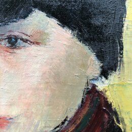 Painting 1920 "Portrait of a young man" signed E.Gasnier
