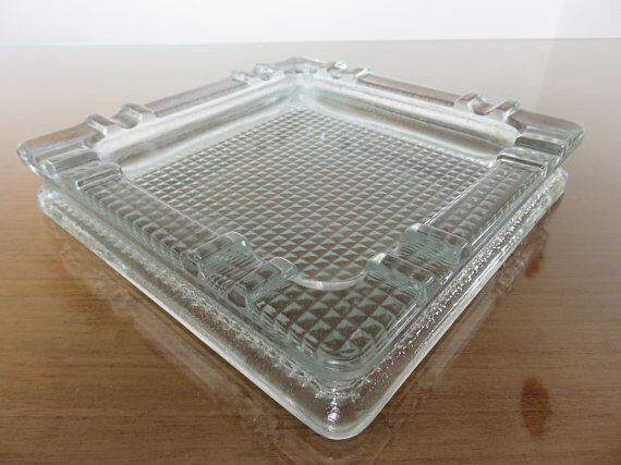 Glass ashtray 50s 60s