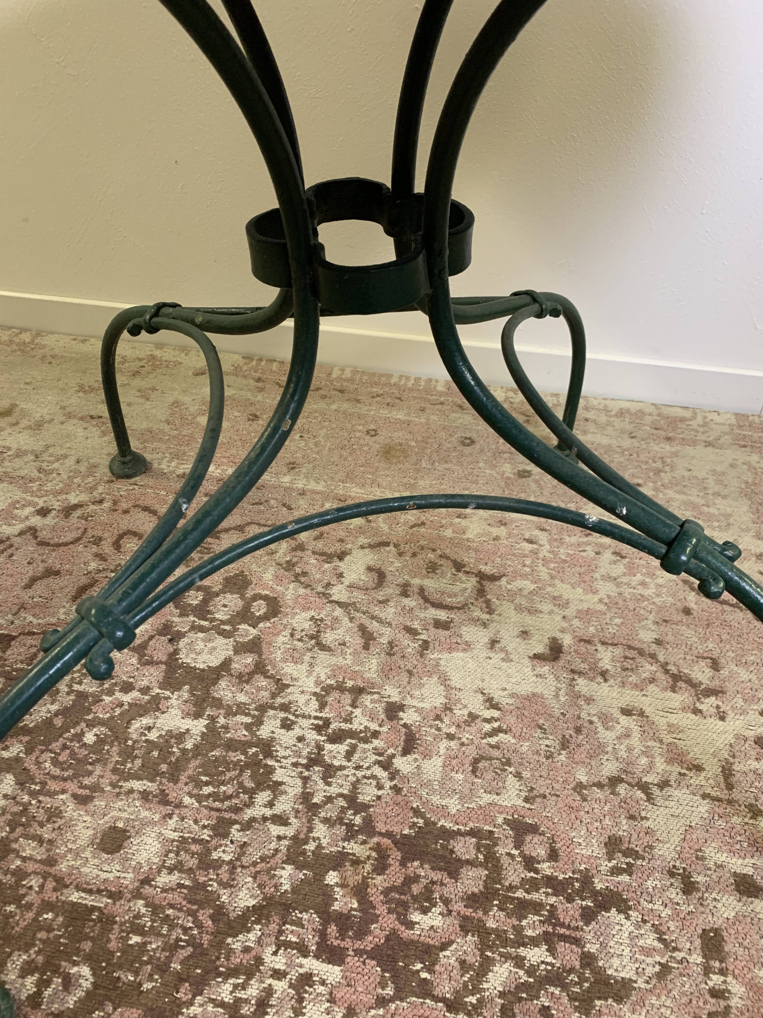 Wrought iron garden table