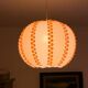Large coral hanging pendant light Danish modern