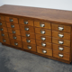 German apothecary's cabinet in oak mid-twentieth century