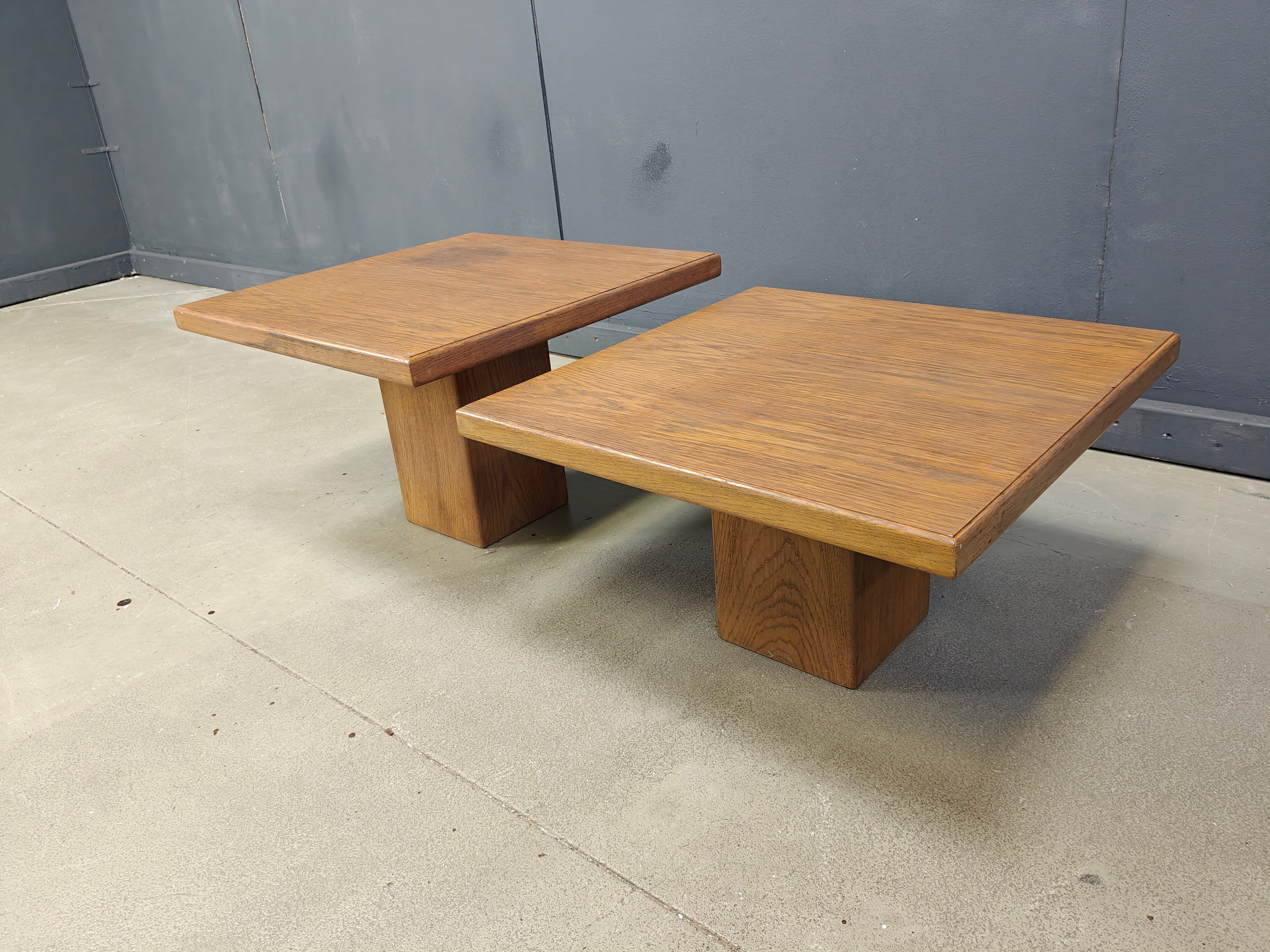 Pair of vintage wooden coffee or side tables, 1960s