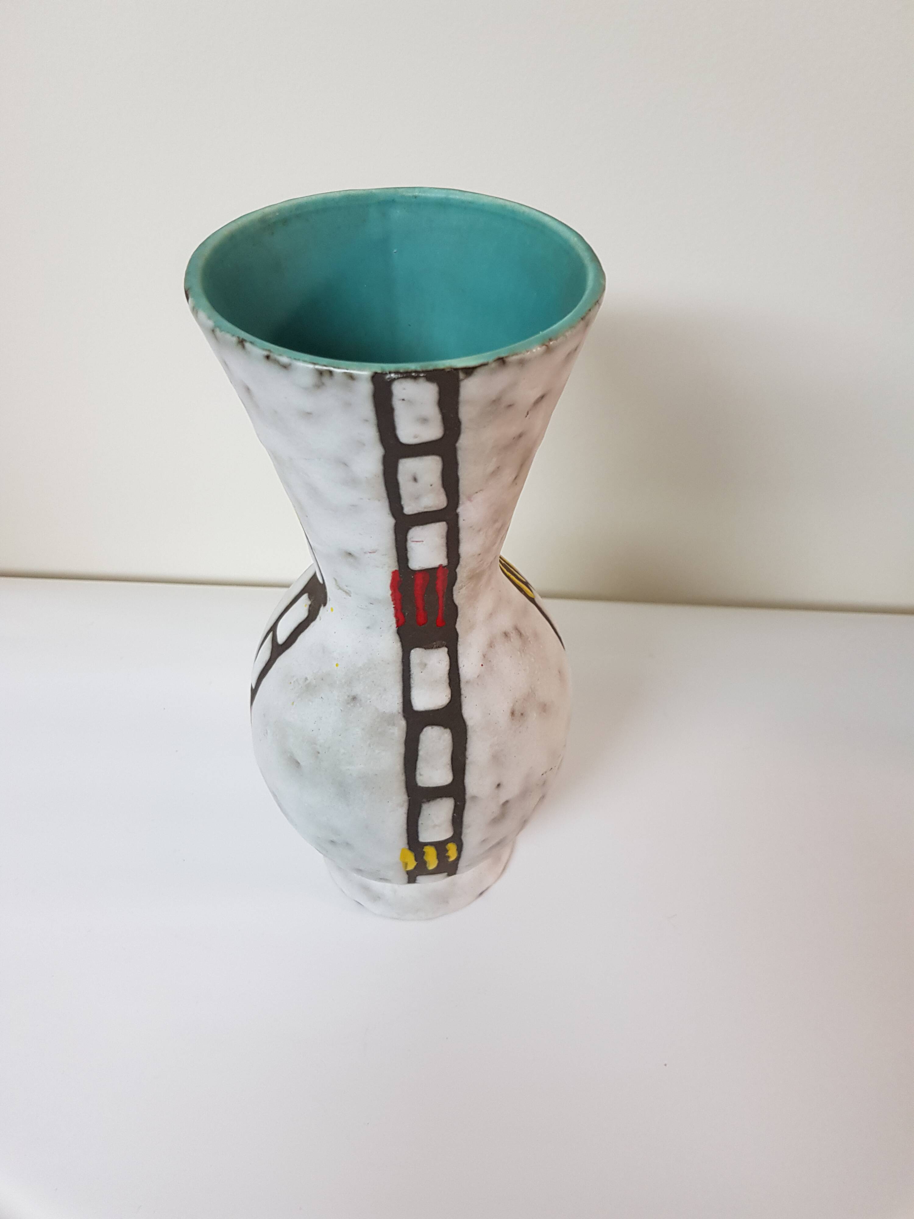 West Germany modernist ceramic vase height 25cm