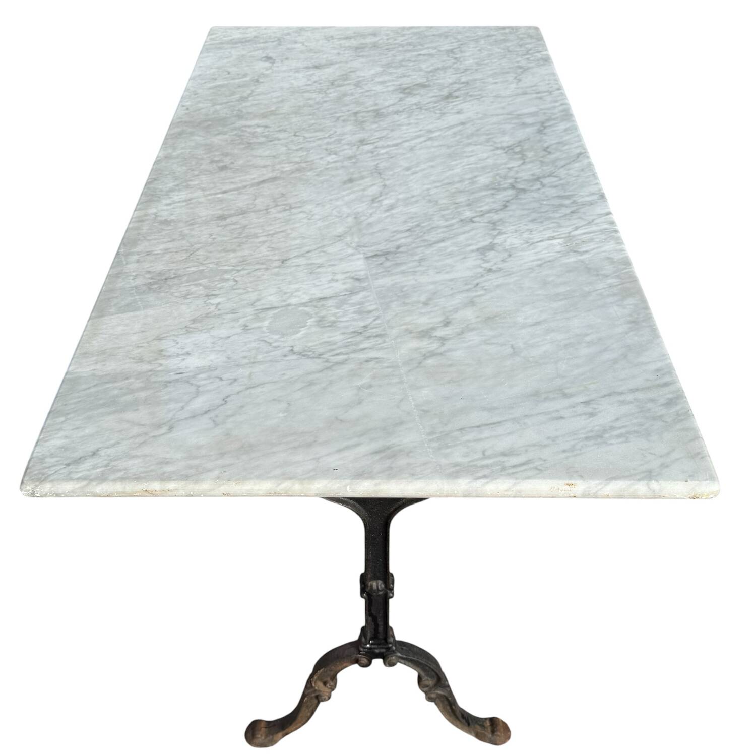 60s Parisian cast iron and marble bistro table