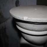 White plaster column, twisted.